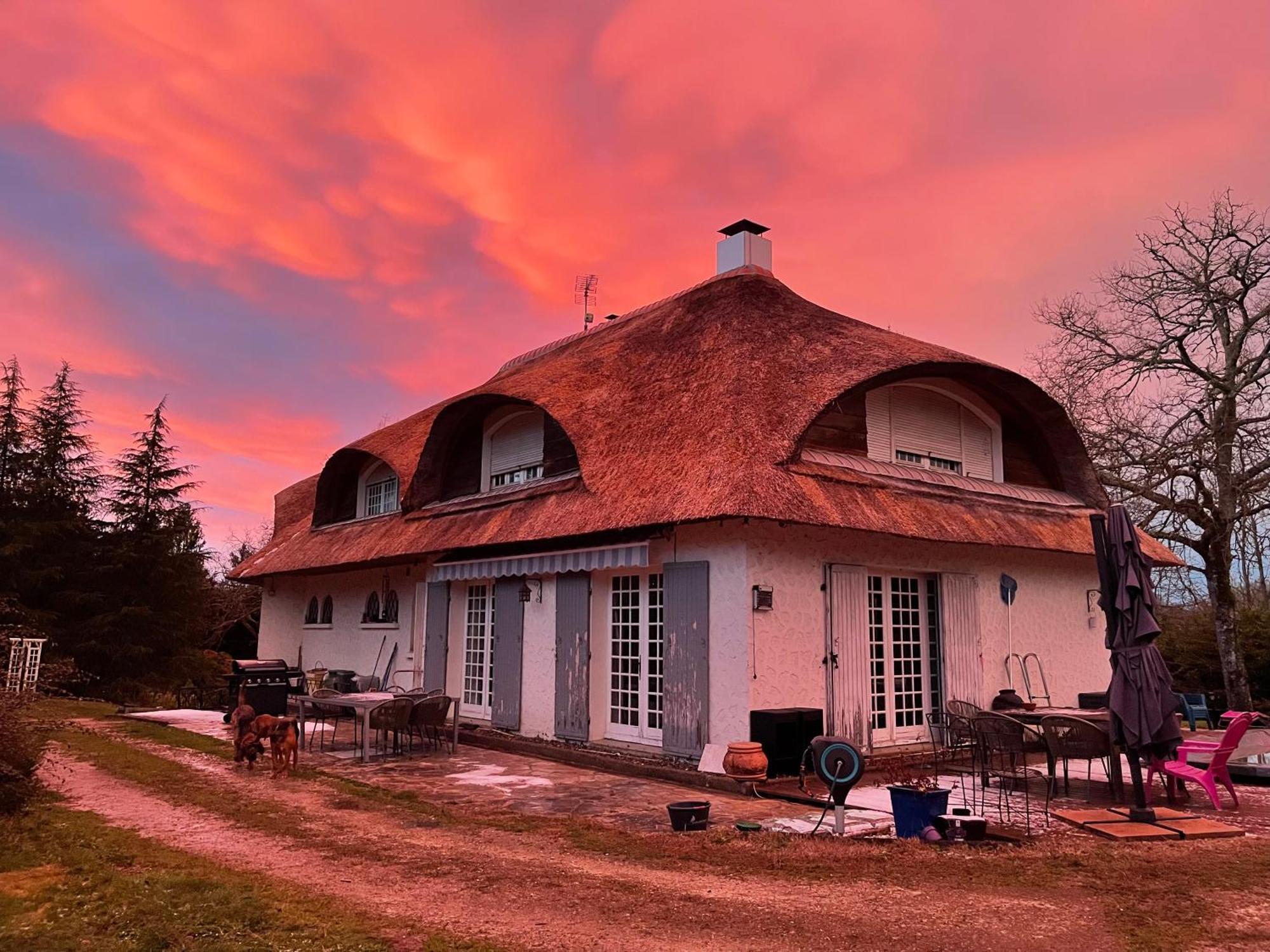 Bed and Breakfast La Belle Chaumière à Bretagne-de-Marsan Extérieur photo